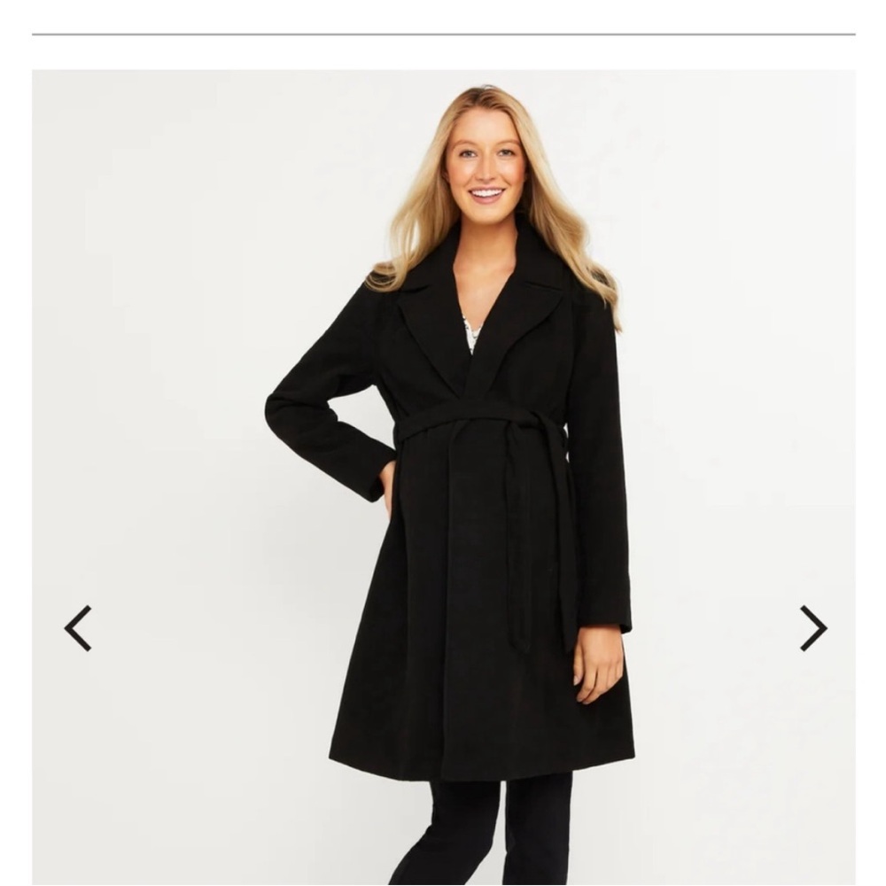 Motherhood maternity belted coat, medium, worn once